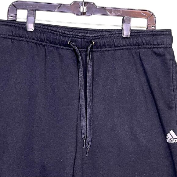 Adidas Pants Mens Large Black Golf Joggers Sweatpants Tapered Cuffed Pockets - Picture 6 of 10